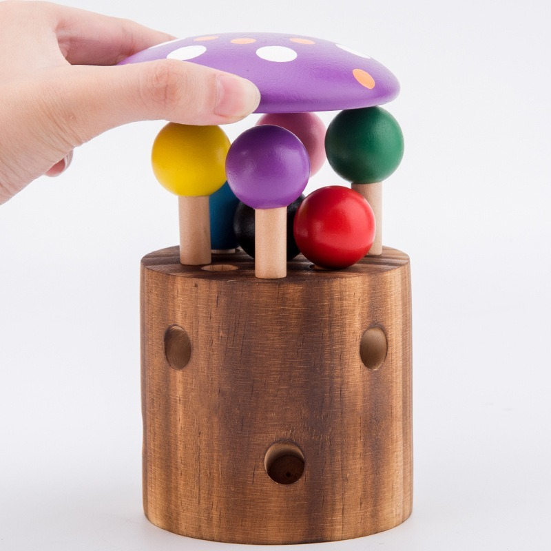 나무 자기 잡기 곤충 재미 버섯 따기 게임 장난감 아기 퍼즐 조기 교육 집중 훈련